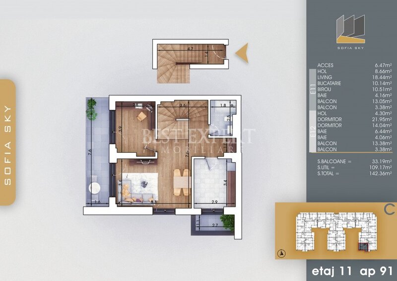 Titan, Pallady, 4 camere spatioase, incalzire pardoseala.